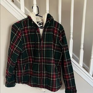 L.L. Bean Green and Red Plaid Jacket